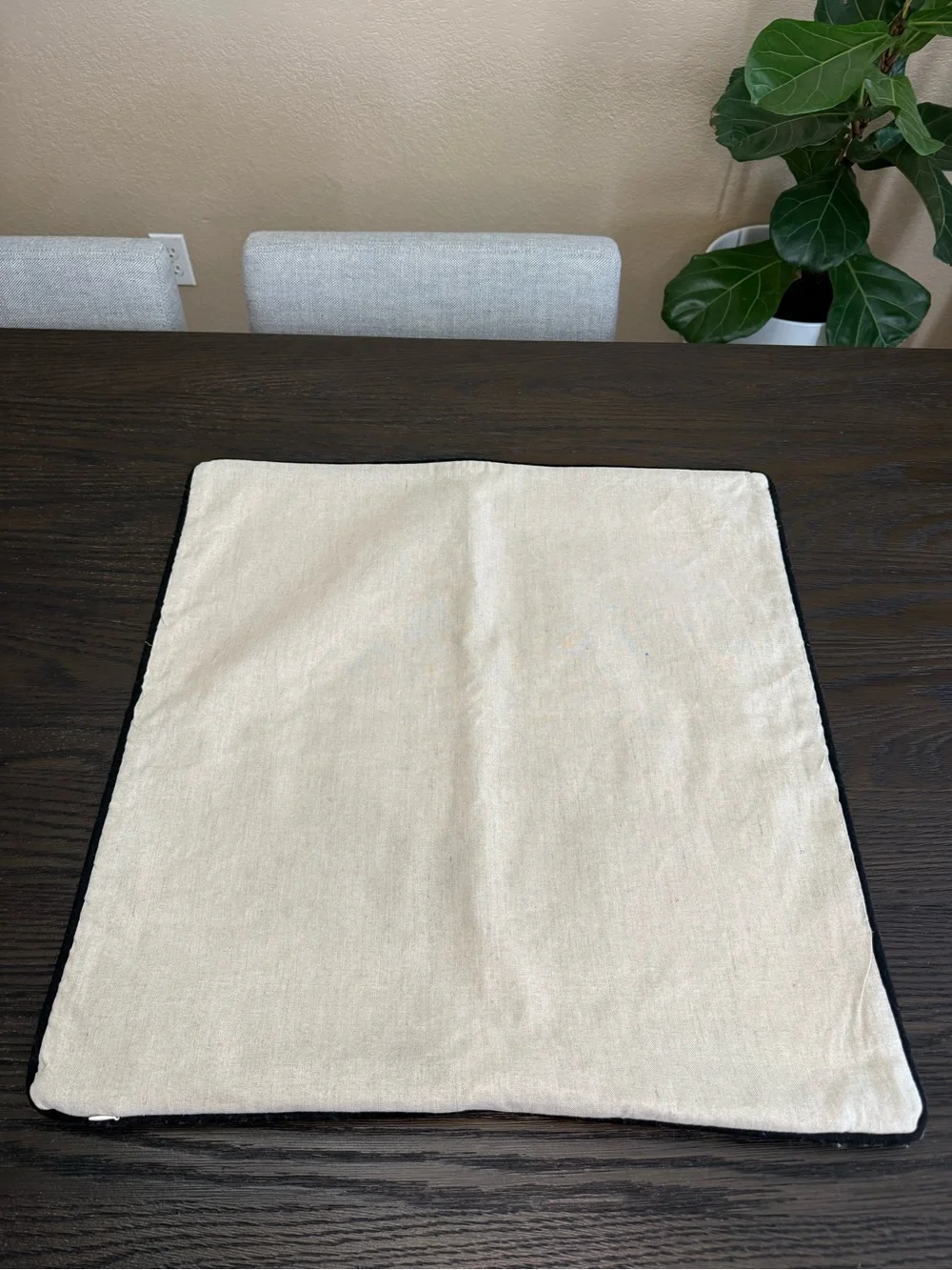 Crate & Barrel Joan Anderson Christmas Tree Wool Pillow Cover 23x23 NWT
